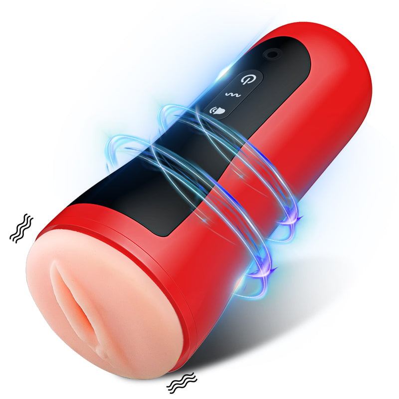 Red Alert-Automatic Male Masturbator With 10 Vibration Modes And Real Voice