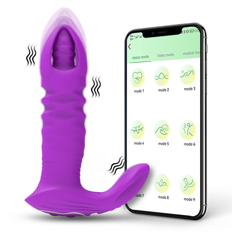 App Control Thrusting Anal Butt Plug Vibrator & Prostate Massager Bullet Buttplug