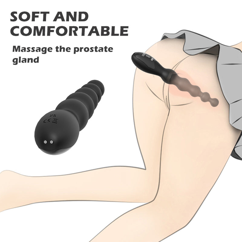 Dole-Vibrating Anal Beads Prostate Massager Remote Control Butt Plug G Spot Stimulor