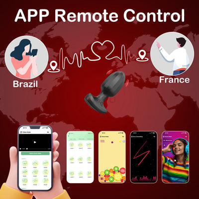 Vibrating Prostate Massager Butt Plug with APP Control, Waterproof Personal P Spot Anal Vibrator Hands Free Play