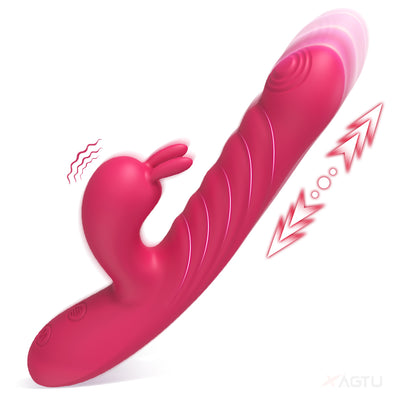 Kaia - Telescopic G Spot Rabbit Vibrator for Women Nipple Clit Stimulator