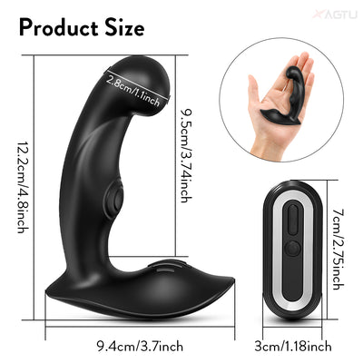 Male Wiggle Prostate Massager Anal Vibrator Butt Plug Stimulator，Durable Construction, Gspot Stimulator