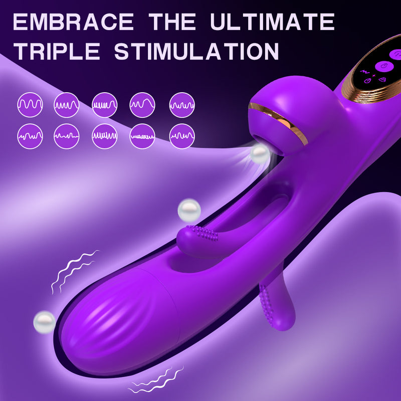 Skerry - Vibrating and Tapping Vibrator with Clit Sucker for Women Pleasure