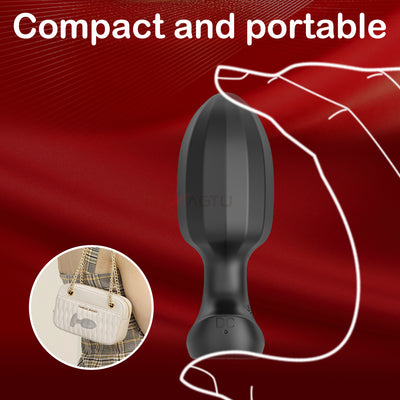 Vibrating Prostate Massager Butt Plug with APP Control, Waterproof Personal P Spot Anal Vibrator Hands Free Play