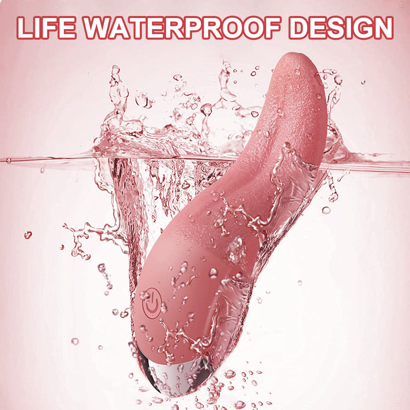 Tongue Vibrator Clit Licking Realistic G-Spot Dildo Oral Massager Sex Toys Orgasm