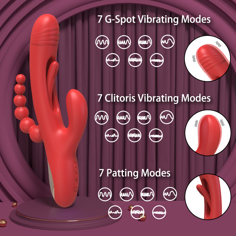 Lora-Rabbit Tapping Vibrator for Women G-Spot Patting Clitoris Clit Stimulator