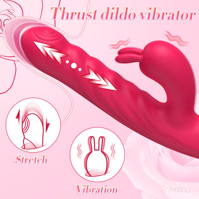 Kaia - Telescopic G Spot Rabbit Vibrator for Women Nipple Clit Stimulator