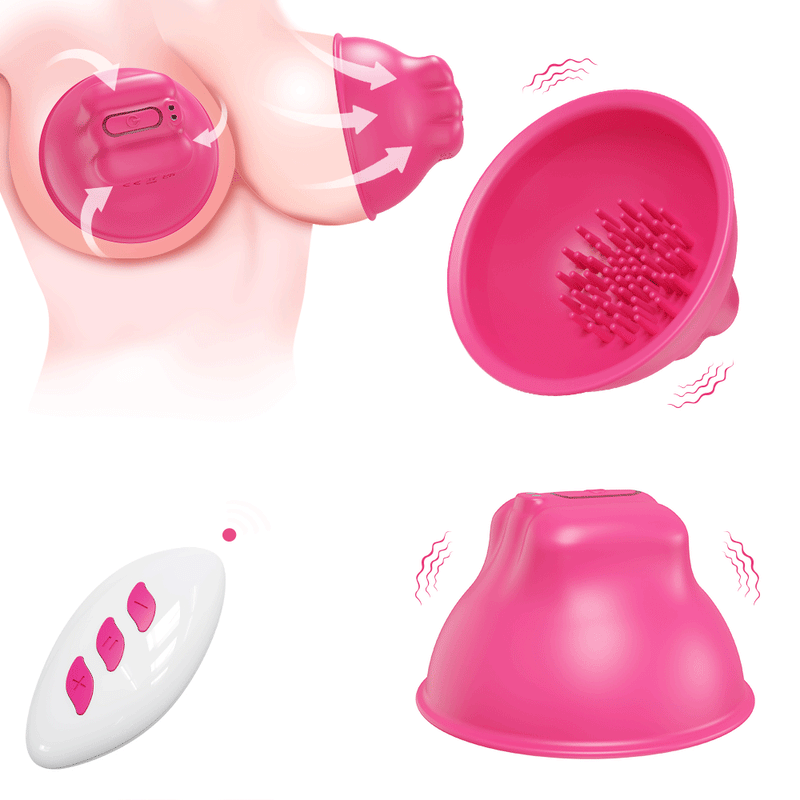 Nipple Massager And Vibrating Nipple Suckers with 10 Vibration Modes