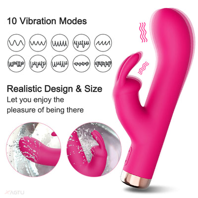 Rollei-Powerful Rabbit Vibrator for Women Clitoris Stimulator G Spot Mini Dildo