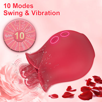 Sofia—Rose Clitoral Nipple Vibrators with 10 Licking Vibrating
