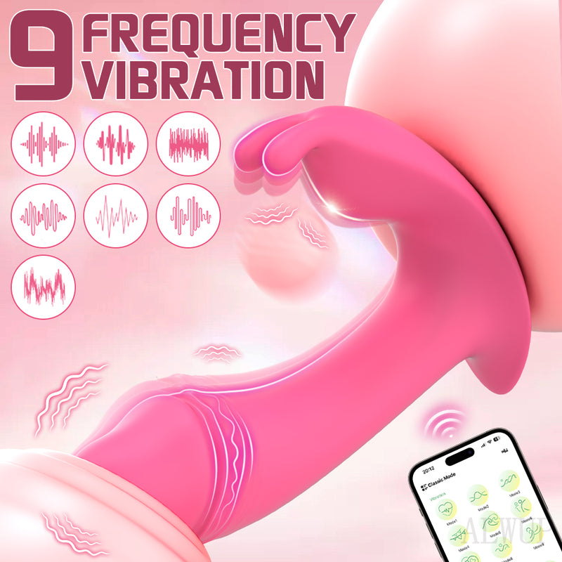 APP Remote Control Wearable Vibrator - G Spot Vibrators with 9 Vibration Modes 2 Powerful Motors & Dual Stimulation