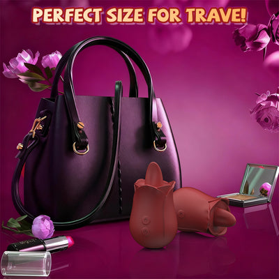 Rose Toy Clitoris Tongue Licking Vibrator，Vibrating massager, female masturbator, adult couple sex toy