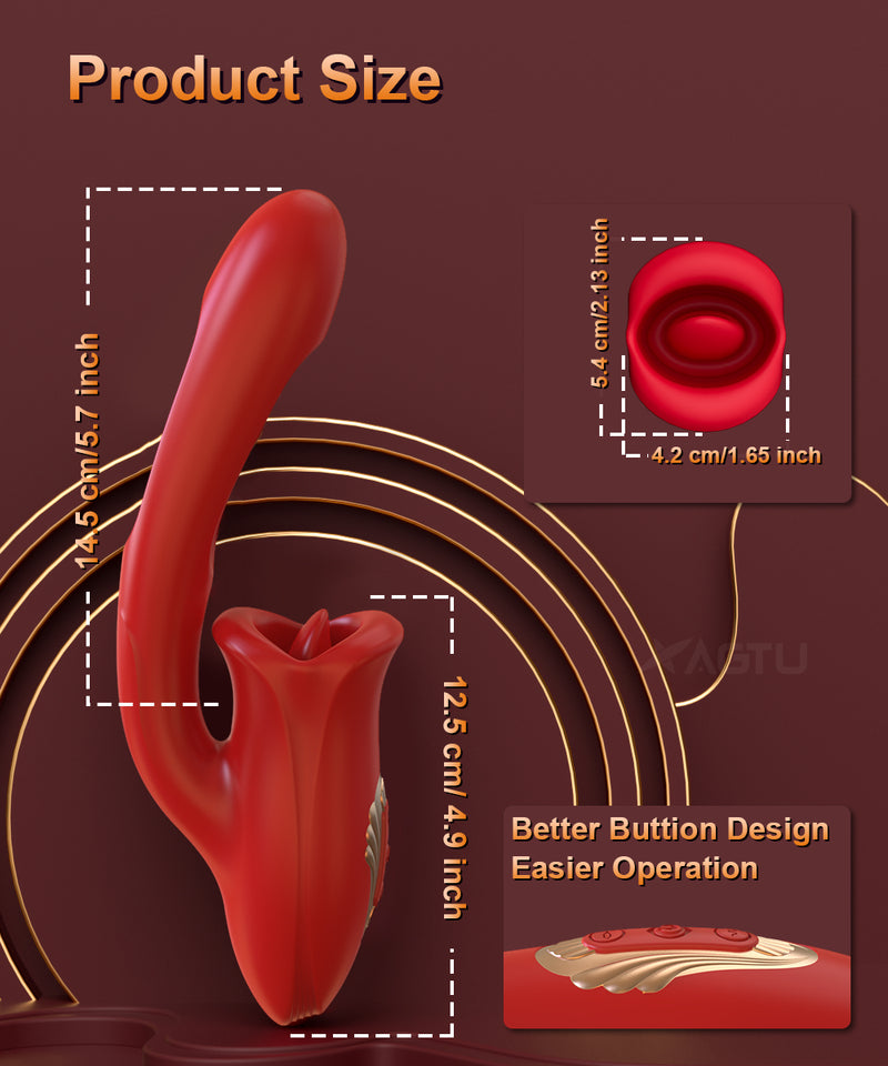 Nibbler Max - Mouth Shaped Lip Biting Vibrator with G Spot Tapping Stimulator