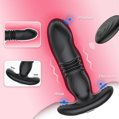 Prostate Massager, Anal Sex Toys with 10 Thrusting & Vibrating Modes