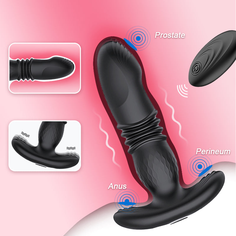Prostate Massager, Anal Sex Toys with 10 Thrusting & Vibrating Modes
