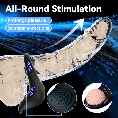 9 Vibrations Modes Men'S Vibrating Lock Male, APP Control Men'S Penis Trainer Stimulator for Delaying Ejection,