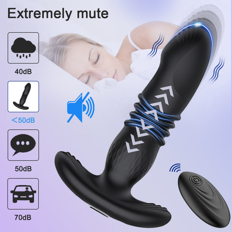Prostate Massager, Anal Sex Toys with 10 Thrusting & Vibrating Modes