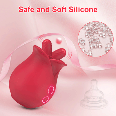 Sofia—Rose Clitoral Nipple Vibrators with 10 Licking Vibrating