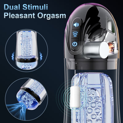 Transparent Sucking & Vibrating Male Masturbator