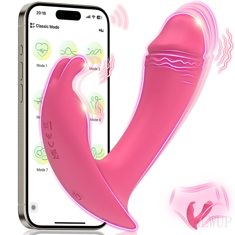 APP Remote Control Wearable Vibrator - G Spot Vibrators with 9 Vibration Modes 2 Powerful Motors & Dual Stimulation