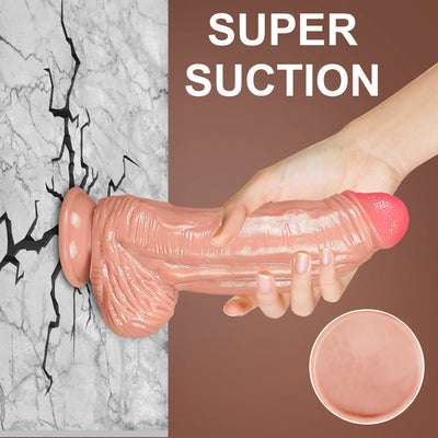 Roger-Thick Shaft Big Glans Silicone Lifelike Dildo For Beginners