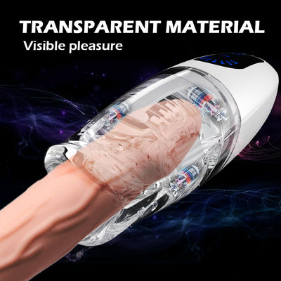 Automatic Biting Male Masturbator, 5 Biting & 8 Vibration Pocket Pussy With 3 Powerful Motors & 3D Realistic Textured