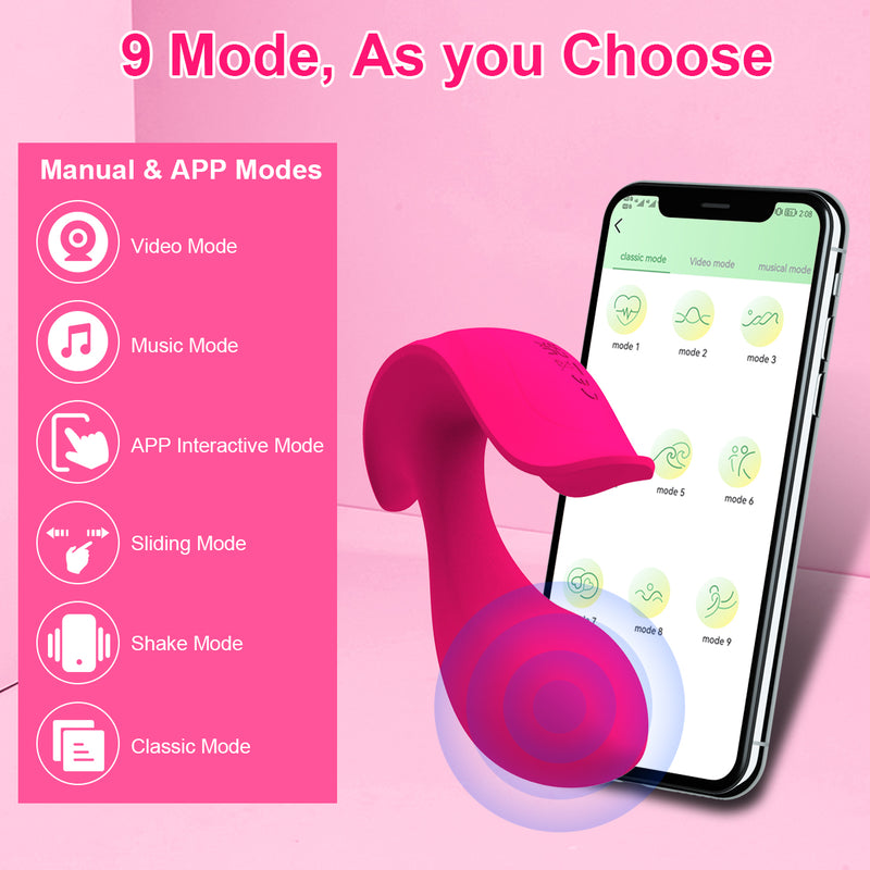 G Spot and Clit Dual Vibrator with App Control W9