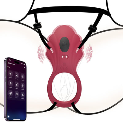 Hands Free Adult Sex Toy Cock Ring with 10 Vibrations for Men, BDSM Clitoris Vibrator for Women Men