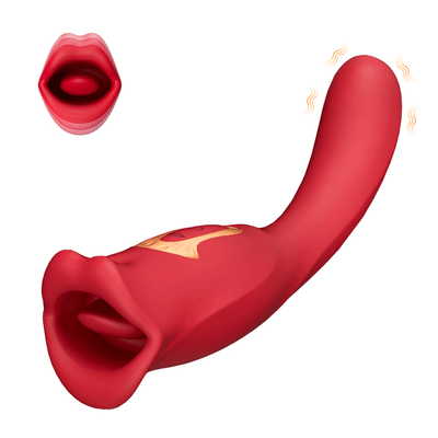 Nibbler 2-Biting Mouth Vibrating Tongue Clit Stimulator G-spot Vibrator