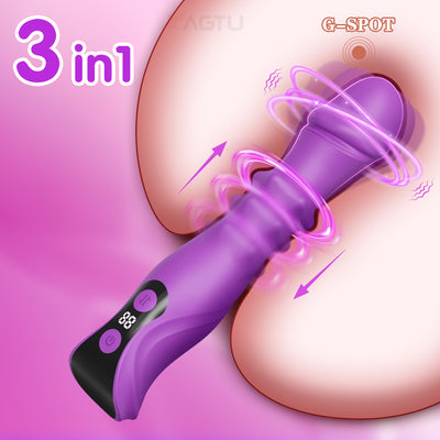 Prostate Massager with 9 Thrusting Dildos&9 Vibrating Modes,Female Vibrator Adult Toy Sex Novelties