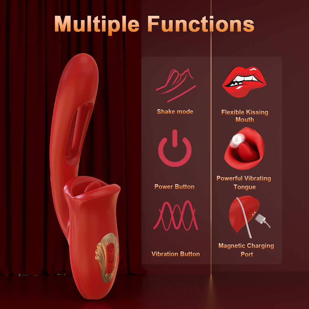 Nibbler Max - Mouth Shaped Lip Biting Vibrator with G Spot Tapping Sti TouchHoney Nibbler Max - Mouth Shaped Lip Biting Vibrator with G Spot Tapping Sti TouchHoney