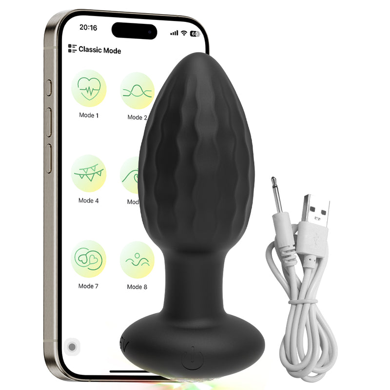 app controlled butt plug with dc charging