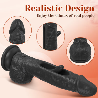 Hazel-APP Control Patting Dildo Realistic Penis Vibrator With 9 Vibrating And Tapping