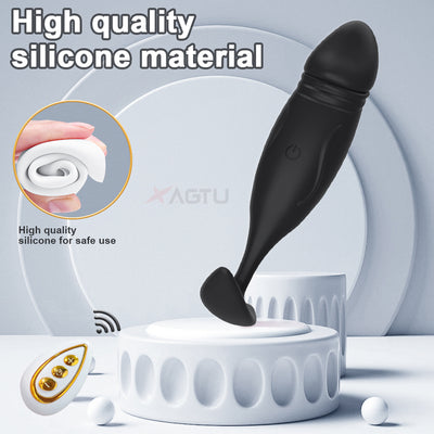 Black silicone butt plug made of high-quality material