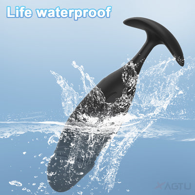 Black silicone butt plug, life waterproof