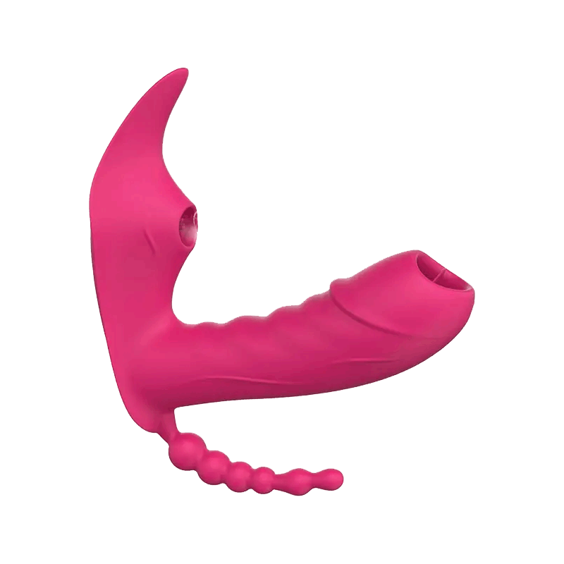 App Controlled Vibrator with Clit Sucker and Anal Beads TouchHoney App Controlled Vibrator with Clit Sucker and Anal Beads TouchHoney