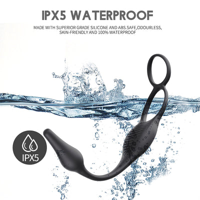 Cock ring prostate massager ipx5 waterproof