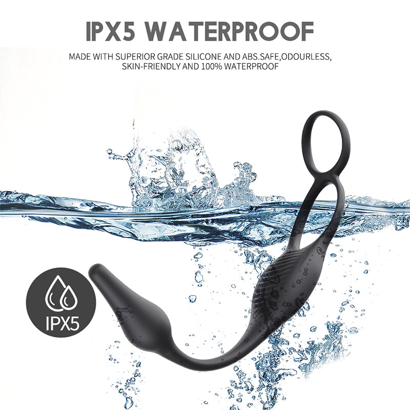 Cock ring prostate massager ipx5 waterproof