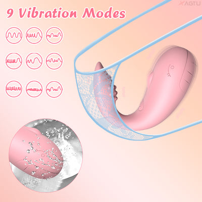 Pink double vibrating egg with 9 vibration modes