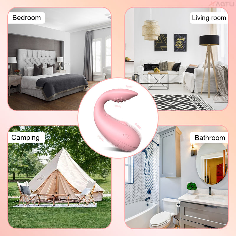 Double vibrating pink egg designed for versatile use in all scenarios