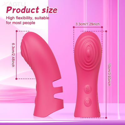 Finger vibrator showing its size