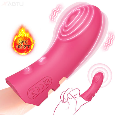 Heated finger vibrator reaching 39°C （102.2°F）