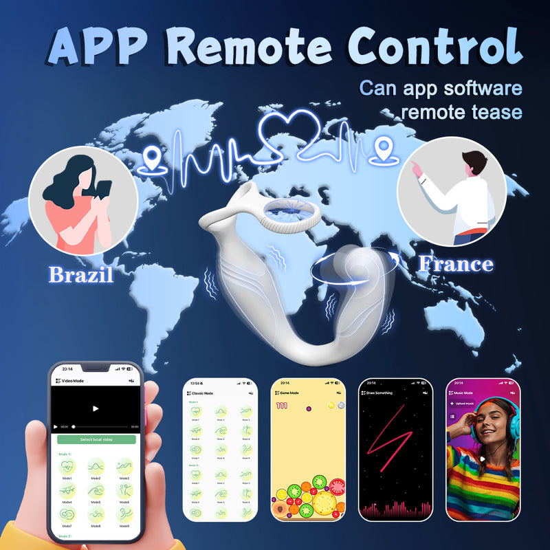 App remote control display for the prostate toy with cock ring
