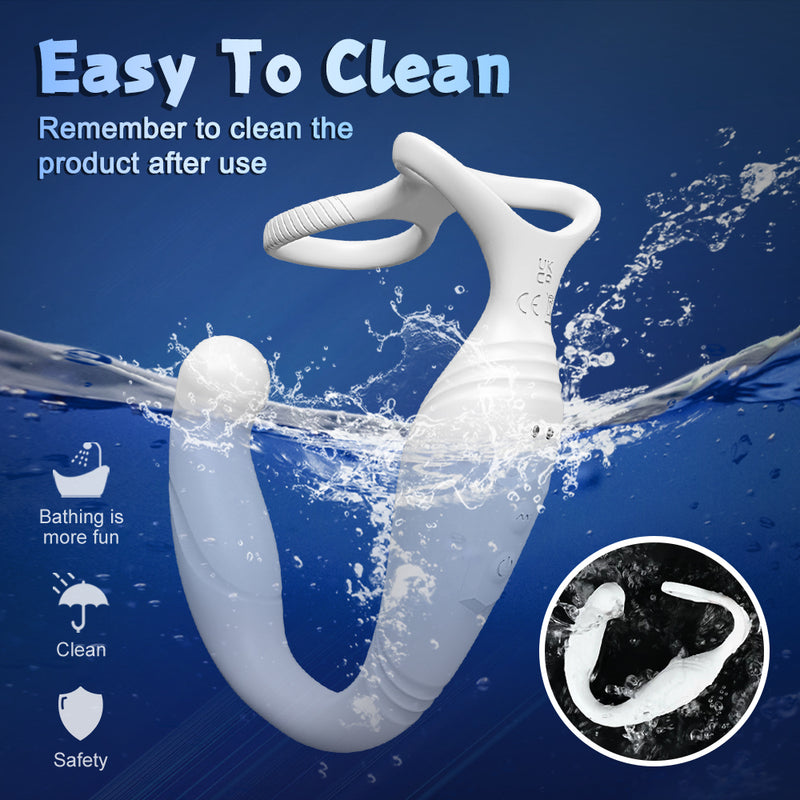 Prostate toy cock ring easy to clean