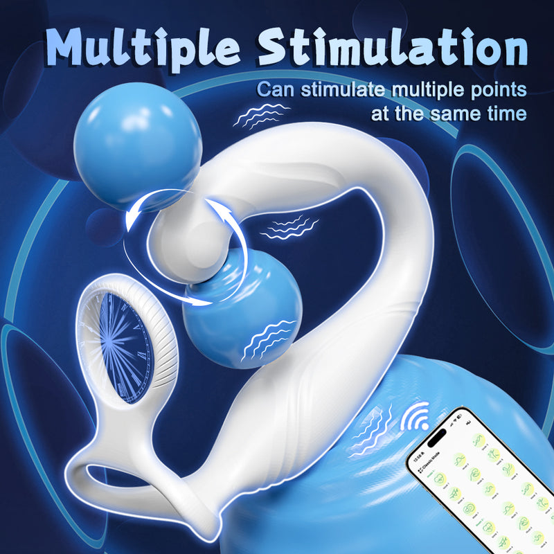 Multiple stimulation display showing how the toy stimulates several points at the same time
