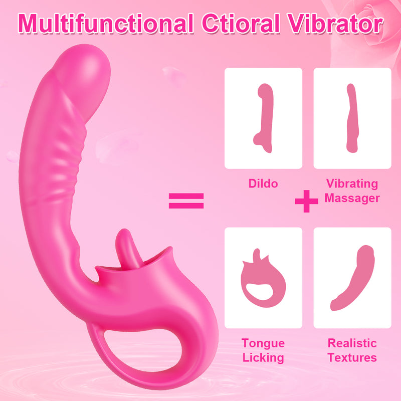Lippe-20 Modes Tongue Licking G Spot Vibrator And Swing Nipple Clitoris Dildo