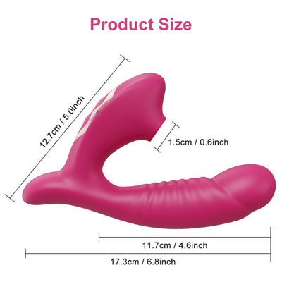 Leopard - Vagina Sucking Vibrator 10 Speed Vibrating Oral Sex Suction Clitoris Stimulation Vibrators