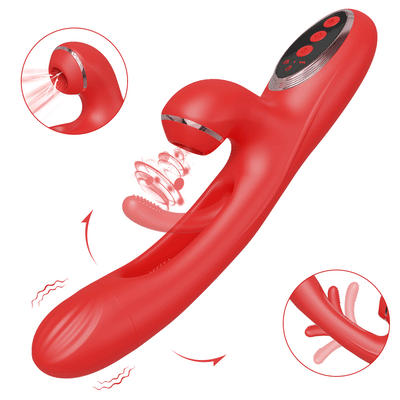 Skerry - Vibrating and Tapping Vibrator with Clit Sucker for Women Pleasure