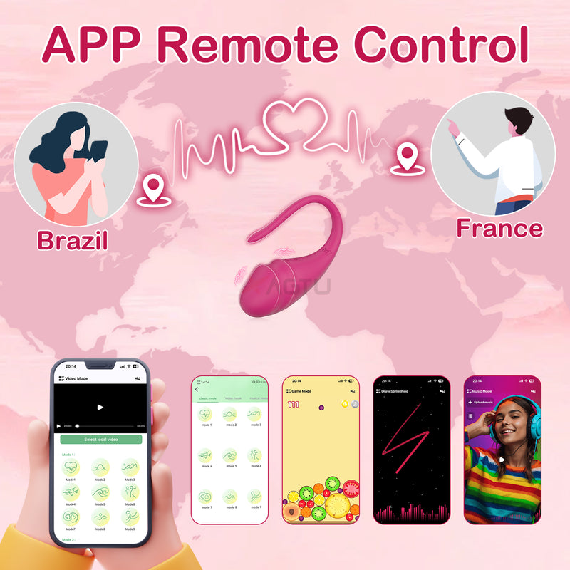Vbrating red egg with app remote control