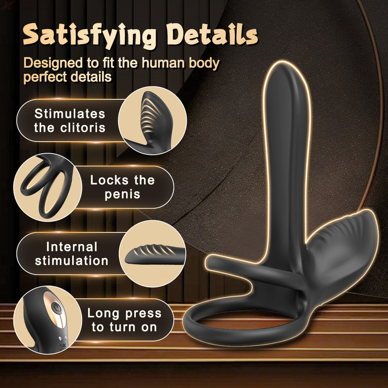 Silicone cock ring with 4 ergonomic details, designed to fit the human body